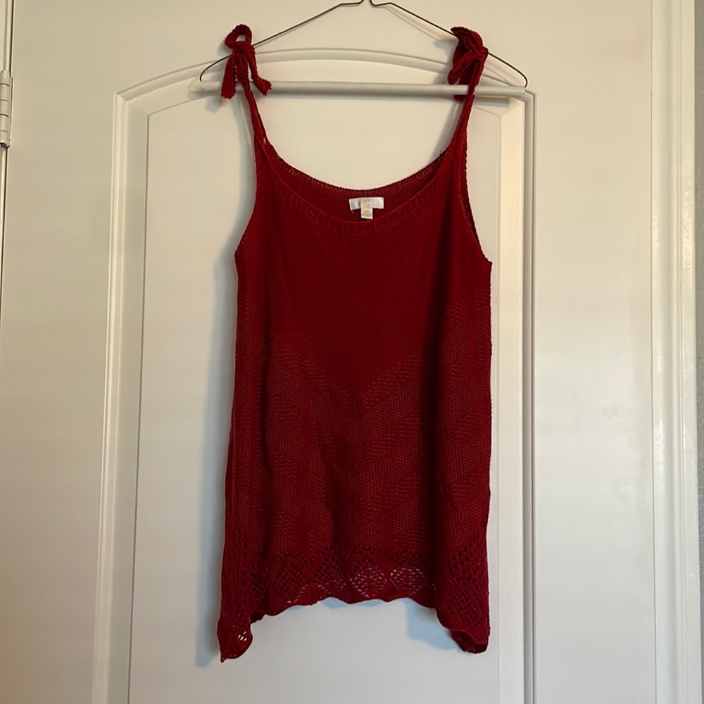 Medium red women’s Charming Charlie knitted tank top
